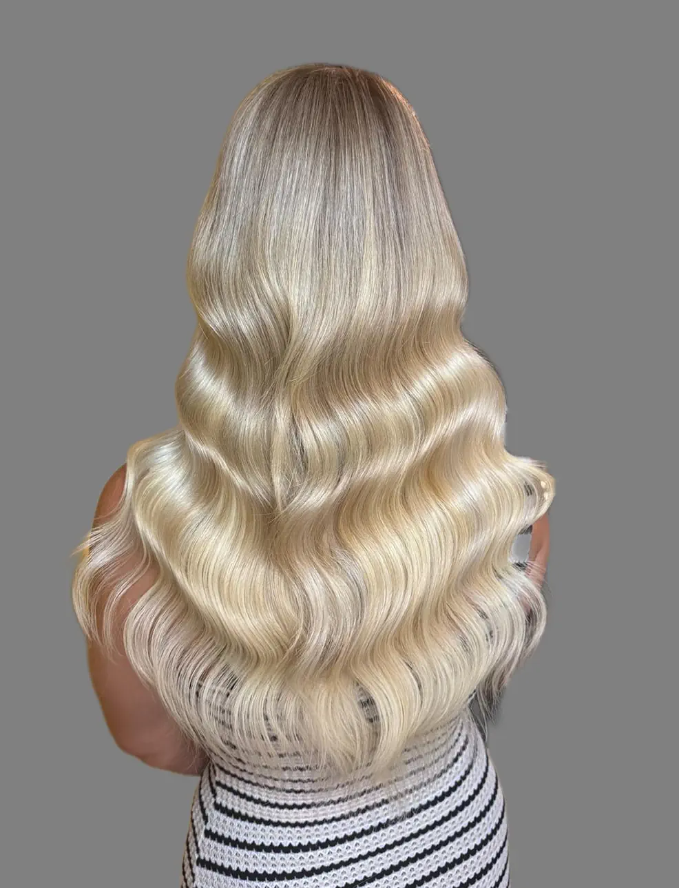 Blonde, gelocket Haare