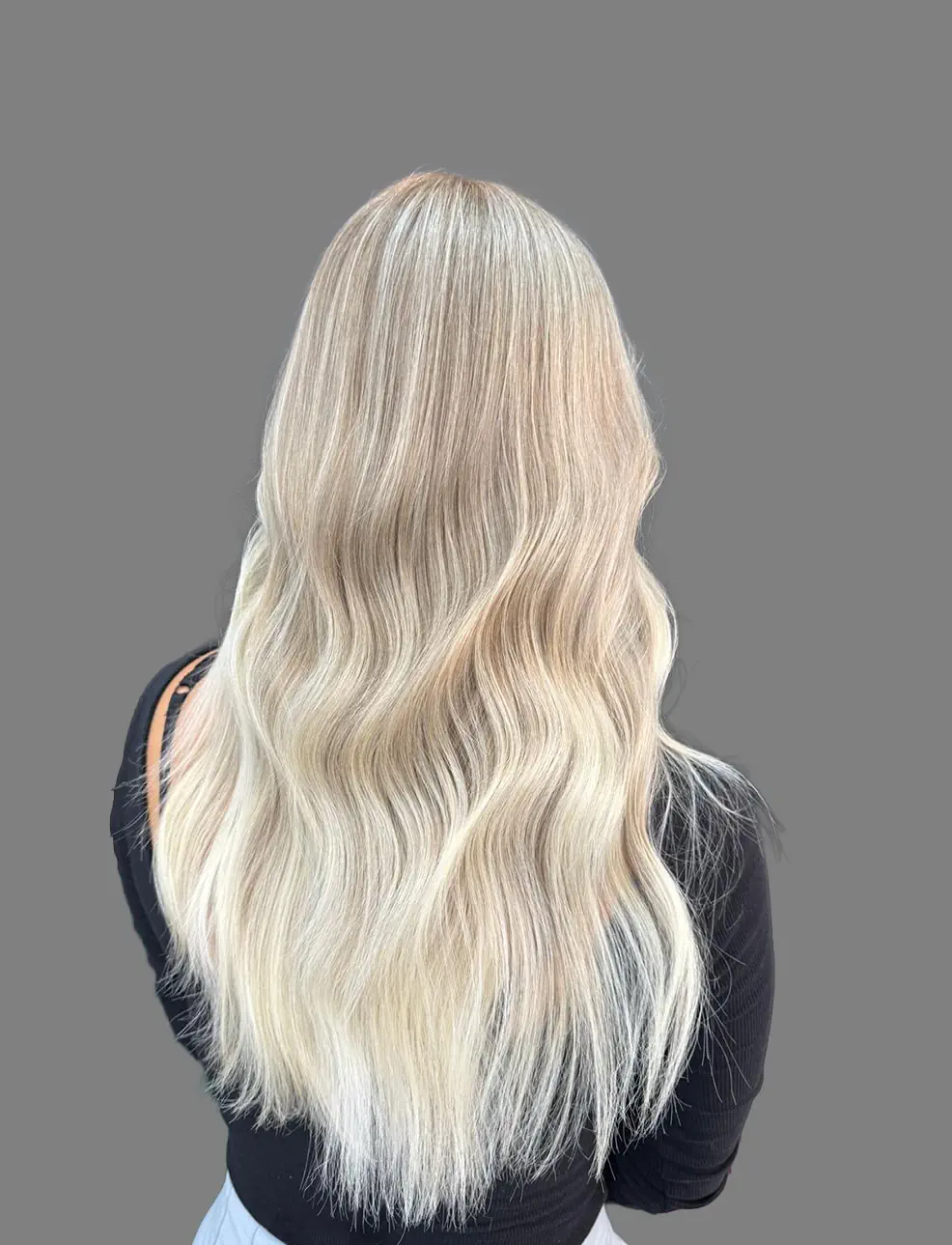 Blonde, gelockte Haare