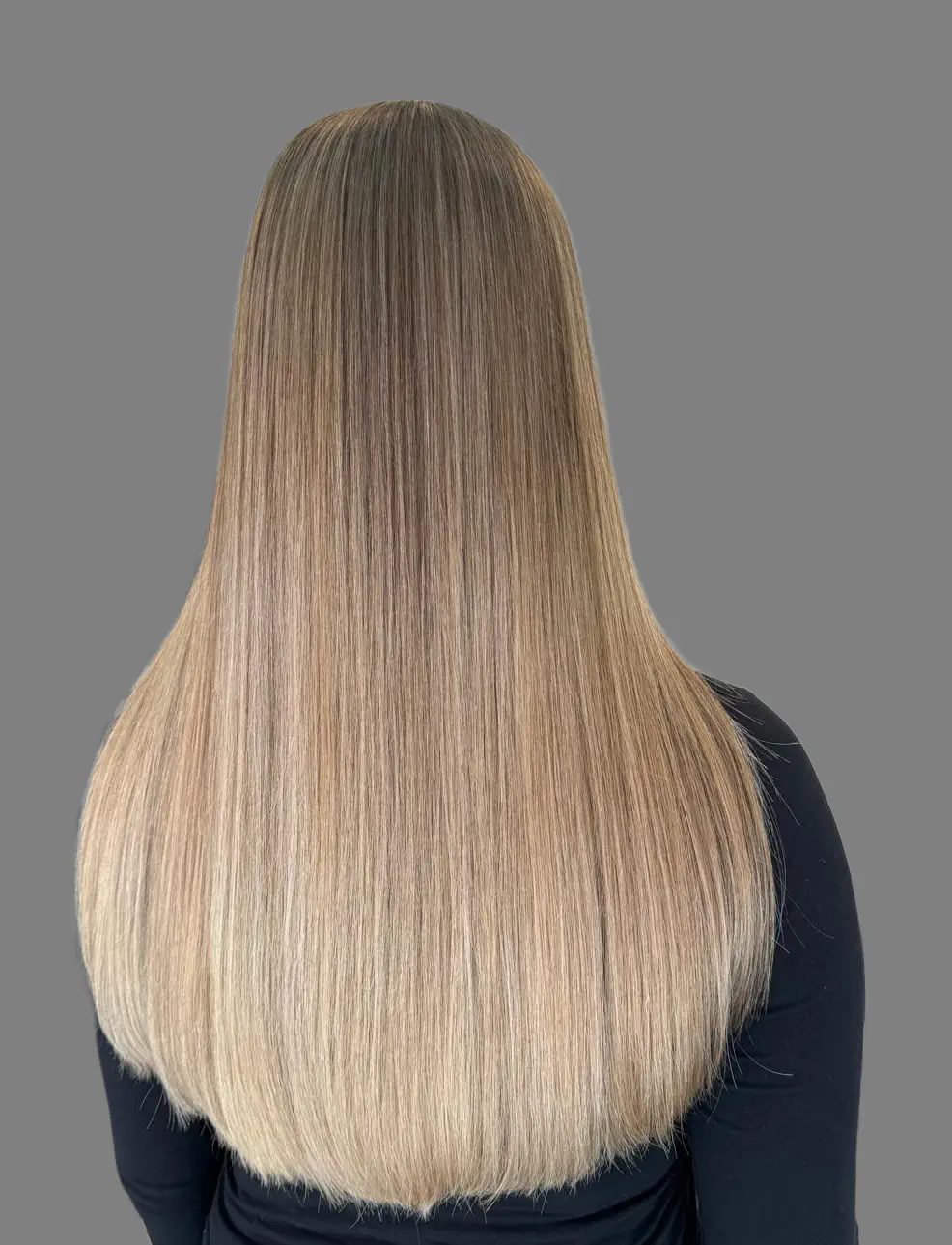 Blonde, glatte Haare